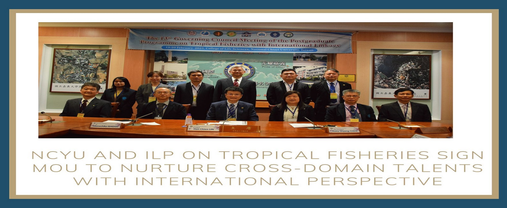 NCYU and ILP on Tropical Fisheries Sign MOU