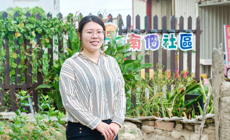 彰化和美南佃社區服務的農村綠照員張家菱結合地方特色，發展社區亮點。(微笑台灣)