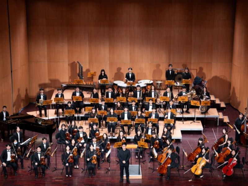 圖：2025年嘉義大學音樂學系交響樂團演出–展覽會之畫。（照片由音樂學系提供）