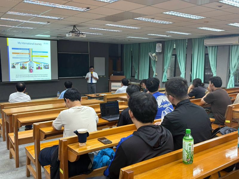國立嘉義大學機械與能源工程學系辦理UGM國際學者專題演講 分享學術寫作、研究發表與國際合作經驗　深化師生國際研究視野