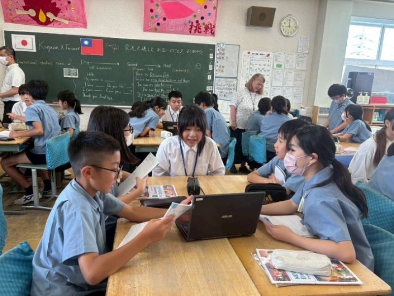 師院8位學生前往日本香川大學附屬高松小學，進行教學實習與學術交流
