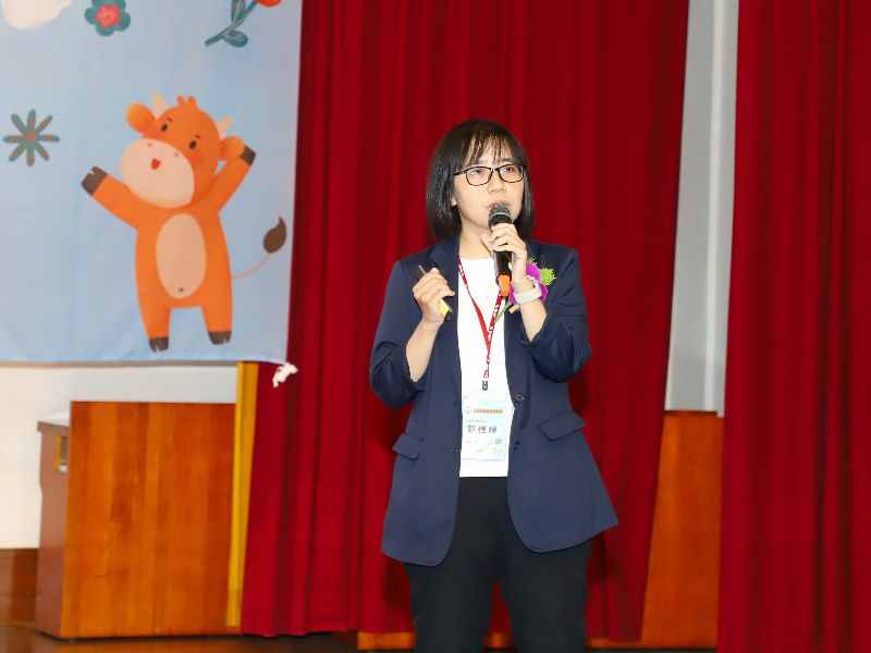 農業部農民輔導司郭愷珶科長分享我國食農教育未來之願景及目標。