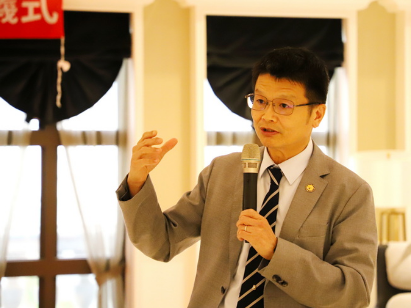 嘉大林翰謙校長致詞。