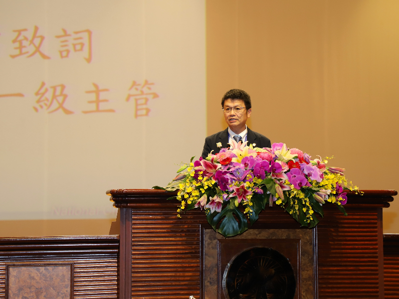 嘉大林翰謙校長致詞。